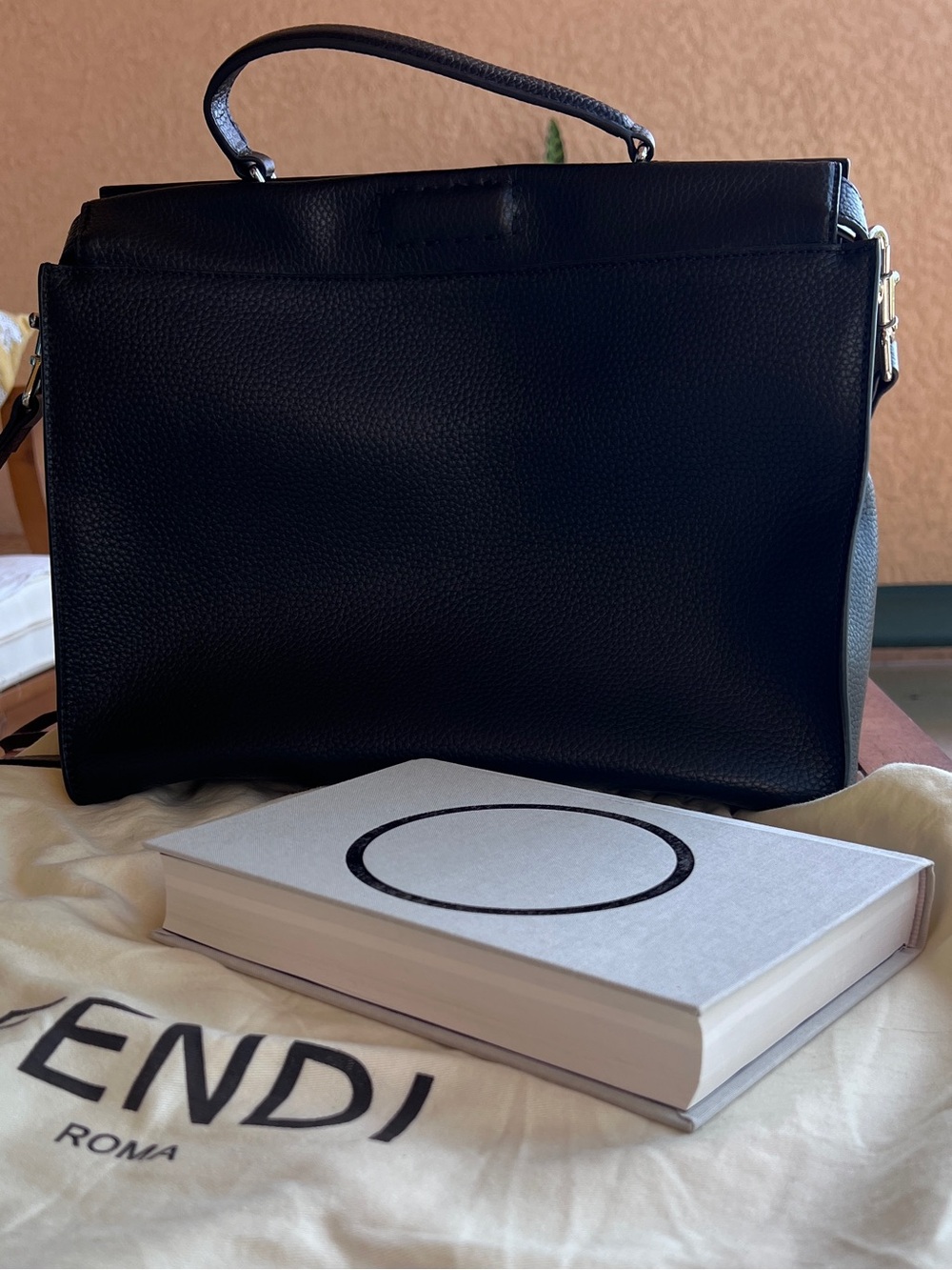 Black and Yellow Leather women's Bag